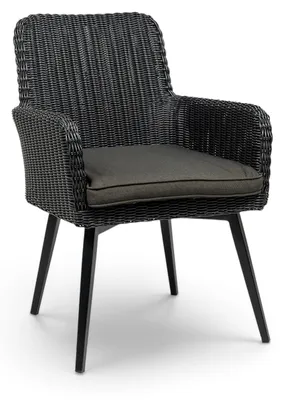 Produktbild von Dining-Gartenstuhl | Pisa | Schwarz | Rattan | 2er Set