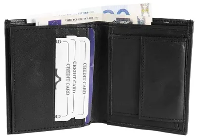 Produktbild von Monopol Herren Geldbörse aus Echtleder. Format 10 x 12 cm.