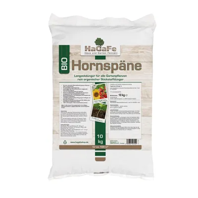 Produktbild von HaGaFe  Hornspäne Rein Organischer Gartendünger Dünger Keine Zusätze, 10kg (1x10kg)