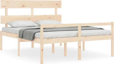 Produktbild von vidaXL Seniorenbett mit Kopfteil 160x200 cm Massivholz