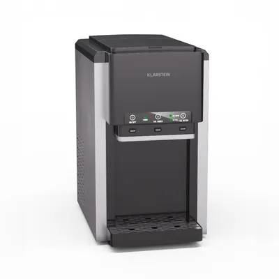 Image de Klarstein ArcticBlend 3-en-1 machine à glaçons, 20 kg/24 h, glaçons & glace pilée, distributeur d'eau, réservoir 6 L, acier inoxydable, machine à glaçons maison, gris foncé