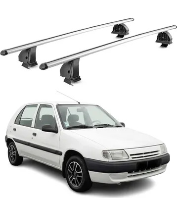Image de Barres de toit transversales Alu pour Citroen Saxo 1996-2003 75 kg Gris 2Pcs