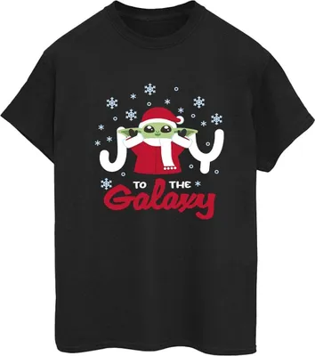 Produktbild von Star Wars - "The Mandalorian Joy To The Galaxy" T-Shirt für Damen BI46024 (3XL) (Schwarz)