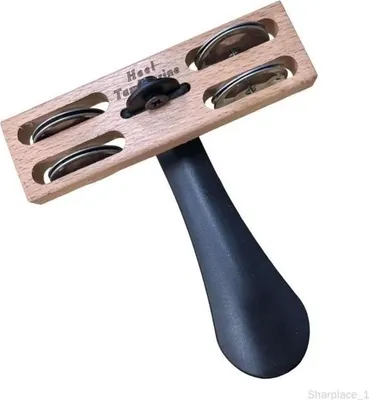 Produktbild von Fußtamburin – Musikinstrument – Metall – Schlaginstrument – Weiß