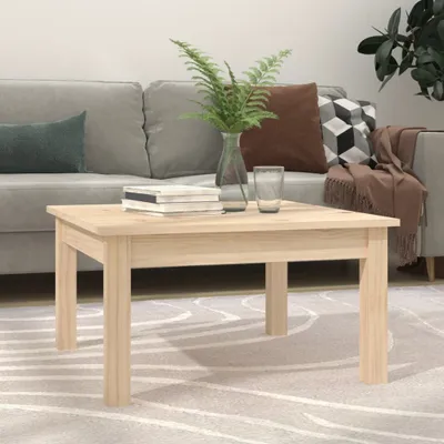 Produktbild von "Rabatt" Couchtisch modern - Wohnzimmertisch - Einfache Montage - 55x55x30 cm Massivholz Kiefer - Kaffeetisch CC21149