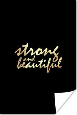 Produktbild von MuchoWow® Poster Zitate - Motivation - Schwarz - Gold 40x60 cm - Plakate für die Wand - Poster Babyzimmer