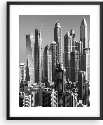 Produktbild von Gerahmtes Poster - Schwarzer Rahmen - Wolkenkratzer Fotografie Dubai - 40x50 cm - Wand Bild - Wanddeko - Wandbilder - Kunstposter - Wandposter - Bilderrahmen - Bilder - Kunstdruck - P2BPA40x50-4388