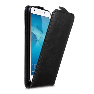 Obrázek produktu pro Cadorabo pouzdro pro Honor 5C Ochranný kryt v černé barvě Flipové pouzdro Kryt na mobilní telefon