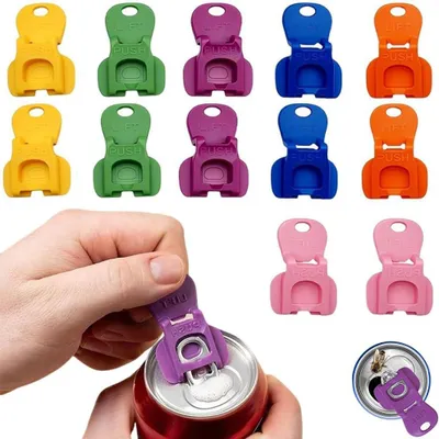12er-Set Dosenöffner mit Deckel – schützt Finger & Nägel