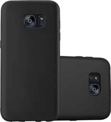Produktbild von Cadorabo Schutzhülle für Samsung Galaxy S7 EDGE Hülle in Schwarz Handyhülle TPU Silikon Etui Cover Case