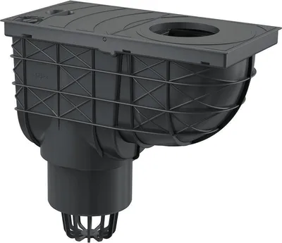 Obrázek produktu pro Univerzální svod dešťové vody Alcadrain 300 × 155/110 mm, svislý odtok, černý