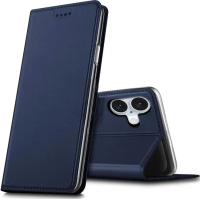 Produktbild von Conie Ultra Slim Klapp Tasche für iPhone 16 Kartenfach Hülle Rundumschutz in Blau