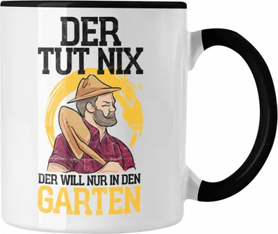 Produktbild von Trendation - Lustige Tasse für Gärtner Perfektes Geschenk für Hobby- und Landschaftsgärtner (Schwarz)