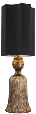 Image de Casa Padrino Lampe de table de luxe or antique / noir 30,5 x 30,5 x H. 96 cm - Lampe de salon - Qualité de luxe