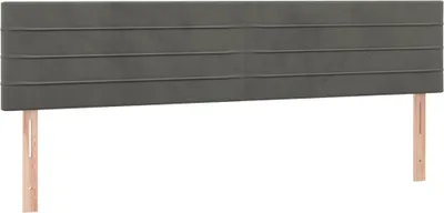 Produktbild von vidaXL Kopfteile Dunkelgrau 200x5x78/88 cm Samt