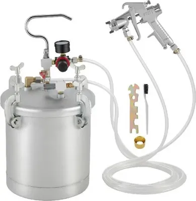 Produktbild von Happyment Farbspritzpistole mit 10L Druckbehälter – Farbsprühsystem – Lackiergerät – Hochdruck-Sprühmaschine – 2,5 Gallonen