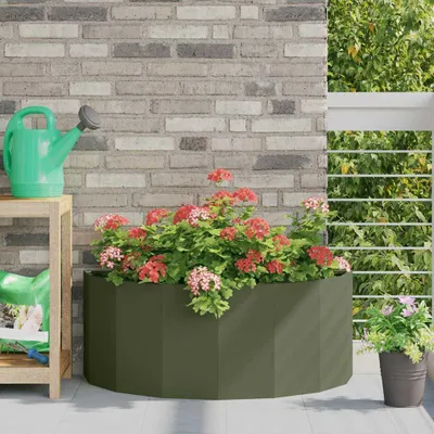 Immagine prodotto di Maison Exclusive - Vaso per piante verde oliva 90 x 45 x 35 cm acciaio