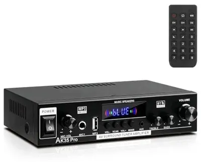 Zdjęcie produktu dla Wzmacniacz stereo mini bluetooth 5.0 hi fi 600W do domu samochodu karaoke