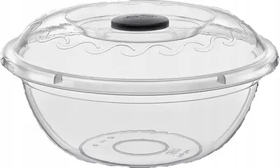 Obrázok produktu pre plastová miska s vekom s objemom 5,0 l, okrúhla, priehľadná, hlboká, pevná, bez BPA