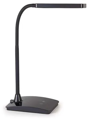 LED-Tischleuchte, dimmbar, 36 cm, flexibler Arm, schwarz