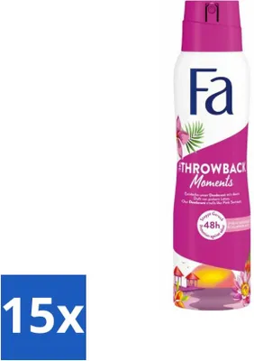 Image de Fa Déodorant Spray Throwback Moments 150 ml - Pack avantage - 15 pièces
