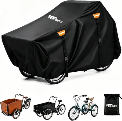 Productafbeelding van Bakfietshoes - 600D - Waterdicht - UV-bescherming - Voor bakfiets en driewieler