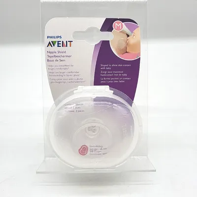 Zdjęcie produktu dla Philips AVENT SCF153/03 Osłonka brodawki sutkowej, Osłonki na brodawki, M, 2,1 cm, Silikon, Przezroczysty, 17,9 mm