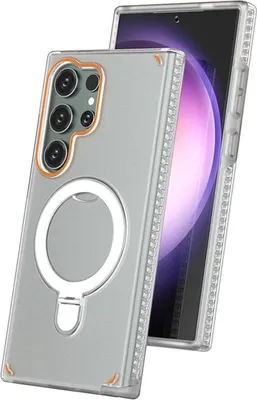 Produktbild von Für Samsung Galaxy S25 Ultra 5G Colorful MagSafe Ringhalter Hülle Transparent