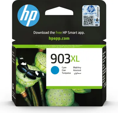 Zdjęcie produktu dla HP Oryginalny błękitny wkład atramentowy 903XL, Wysoki, Cyjan, Tusz na bazie pigmentu, 8,5 ml, 1 szt., Jednopak