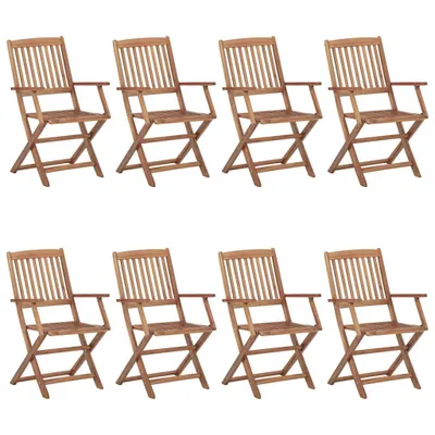 Image de vidaXL Klappbare Gartenstühle 8 Stk. mit Kissen Massivholz Akazie