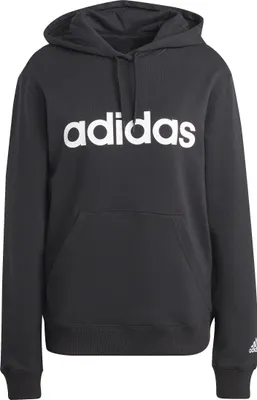 Produktbild von adidas W LIN FT Damen Hoodie schwarz/weiß schwarz/weiß XS