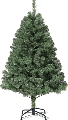 Immagine prodotto di Albero di Natale artificiale, preilluminato con luci a LED, robusto supporto in metallo, 135 cm, senza luci a LED