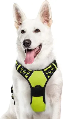 Produktbild von Famanu Hunde-Geschirr Verstellbar mit Handgriff für große Hunde - Reflektierend und Atmungsaktiv