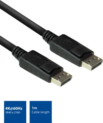Produktbild von ACT DisplayPort-Kabel, 1.0 m AC3900