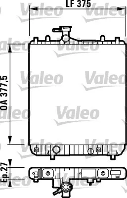Produktbild von VALEO Kühler, Motorkühlung  732694