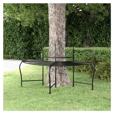 Produktbild von Baumbank 150 cm Schwarz Stahl