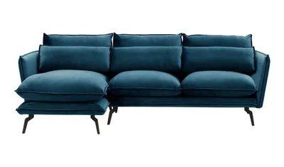 Produktbild von SLF24 - Linksseitiges Ecksofa Layla - blau - Velluto 11