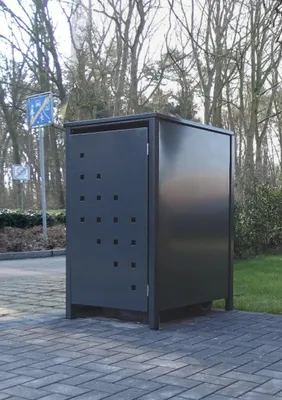 Produktbild von 1 Mülltonnenbox Modell No.3 Anthrazit komplett RAL7016 für 120Liter Mülltonnen
