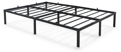 Produktbild von Metallbett 120x200 cm Bettgestell Klappbett Gästebett Lattenrost Schwarz 9 Beine 20 Latten