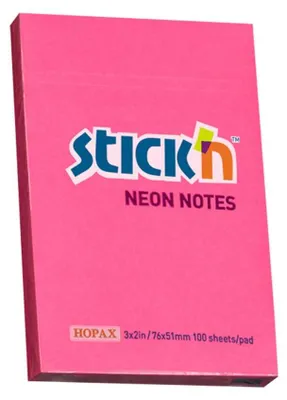 Immagine prodotto di Blocco note Stick´n, rosa neon, 100 fogli