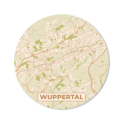 Produktbild von MuchoWow® Mauspad Mousepad Wuppertal - Karte - Stadtplan - Vintage 50x50 cm - Mousepads - Maus Mat - Pad - Mausunterlage - Vinyl