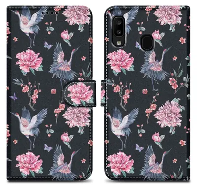 Produktbild von Cadorabo Schutzhülle für Samsung Galaxy A20 / A30 / M10s Hülle Design Schwarz Handyhülle Schutzhülle Etui Magnetisch