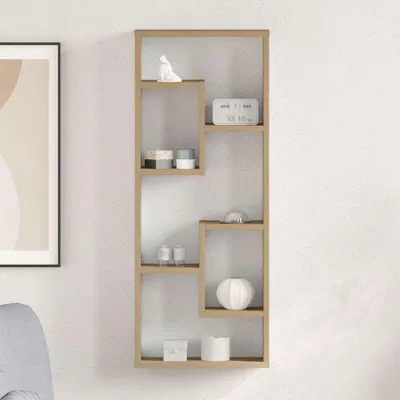 Productafbeelding van Maison Exclusive - Wandplank, ambachtelijk eikenhout, 36 x 16 x 90 cm, houtvezel
