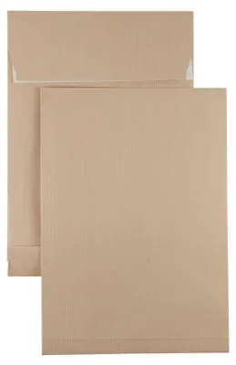 Produktbild von Kaenguruh B4 Faltentasche, Ormypack braun/braun 130g, mit Haftklebung Abdeckstreifen, Stehboden und Faltenbreite 40 mm