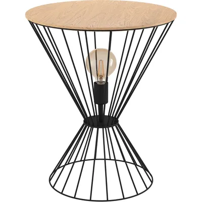 Produktbild von EGLO Desierto, Schwarz, Braun, Stahl, Holz, IP20, II, E27, 1 Glühbirne(n)