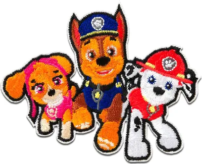 Produktbild von Paw Patrol © Chase Marshall Skye - Aufnäher, Bügelbild, Aufbügler, Applikationen, Patches, Flicken, Zum Aufbügeln, Größe: 6,1 x 7,5 cm