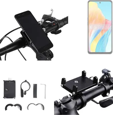 Produktbild von K-S-Trade Handyhalterung für das Fahrrad kompatibel mit Oppo A1i 5G Halter Lenkstange Fahrradhalterung Motorrad Bike Mount Befestigung Smartphone