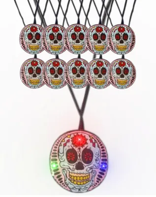 Produktbild von Halloween - LED Blinky Kette - Dia De Los Muertos (10 Stück)