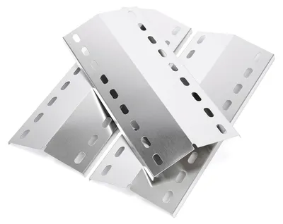 Image de Couvercles en acier inoxydable pour brûleurs de grill Landmann - 40 x 17 cm (lot de 3)