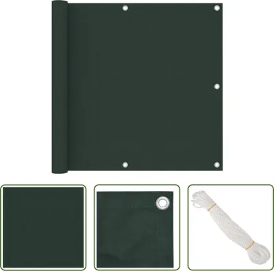 Produktbild von The Living Store Balkon-Sichtschutz Dunkelgrün 90x300 cm Oxford-Gewebe
